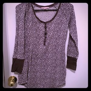 Long sleeve waffle shirt